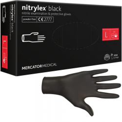 Nitrilinės pirštinės be pudros Nitrylex BLACK