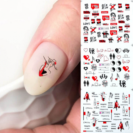 Nail water decals