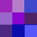 Purple, blue