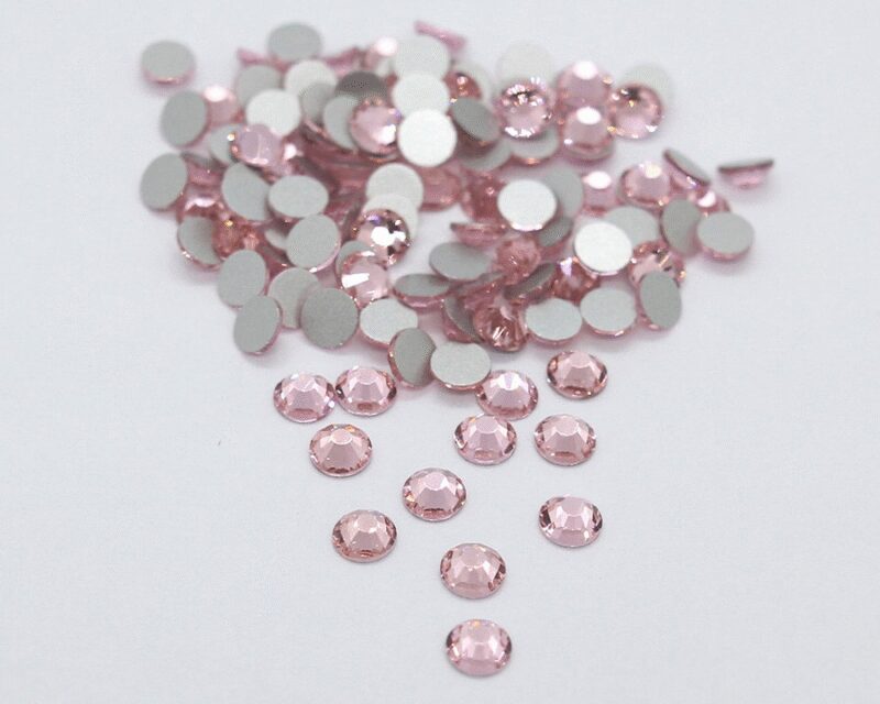 Stikliniai LIGHT ROSE akmenukai 100vnt.