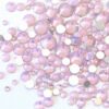 Stikliniai PINK OPAL akmenukai 100vnt.