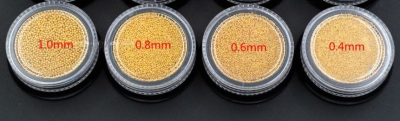 Metaliniai ikriukai 1.0mm GOLD - Image 4