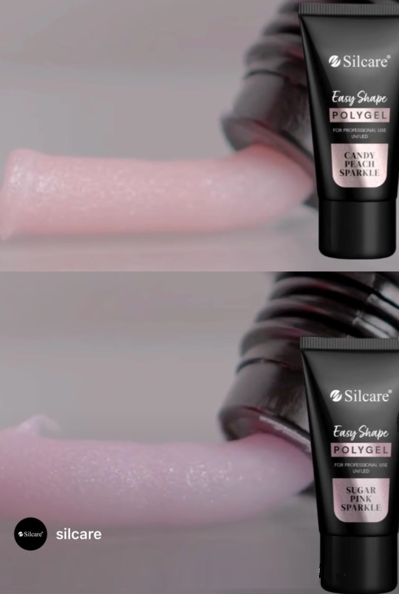 Polygel Easy Shape Sugar Pink Sparkle 30g - Image 2