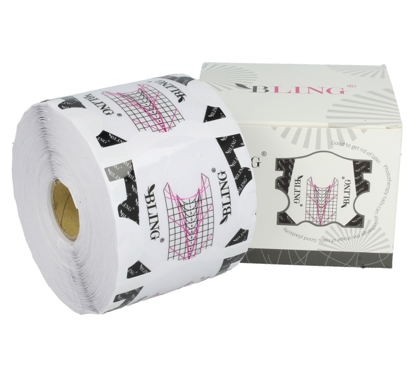 Plastikinės formelės priauginimui BLING skaidrios 500vnt. - Image 2