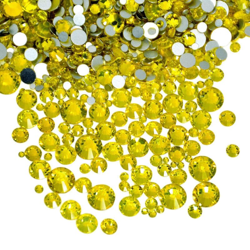 Stikliniai CITRINE akmenukai 100vnt. - Image 3
