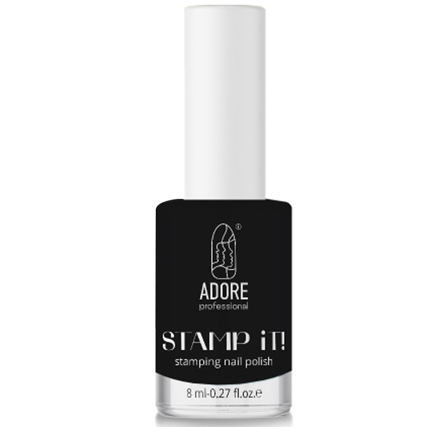 ADORE professional štampavimo lakas Nr. 02 charcoal, 8 ml - Image 2