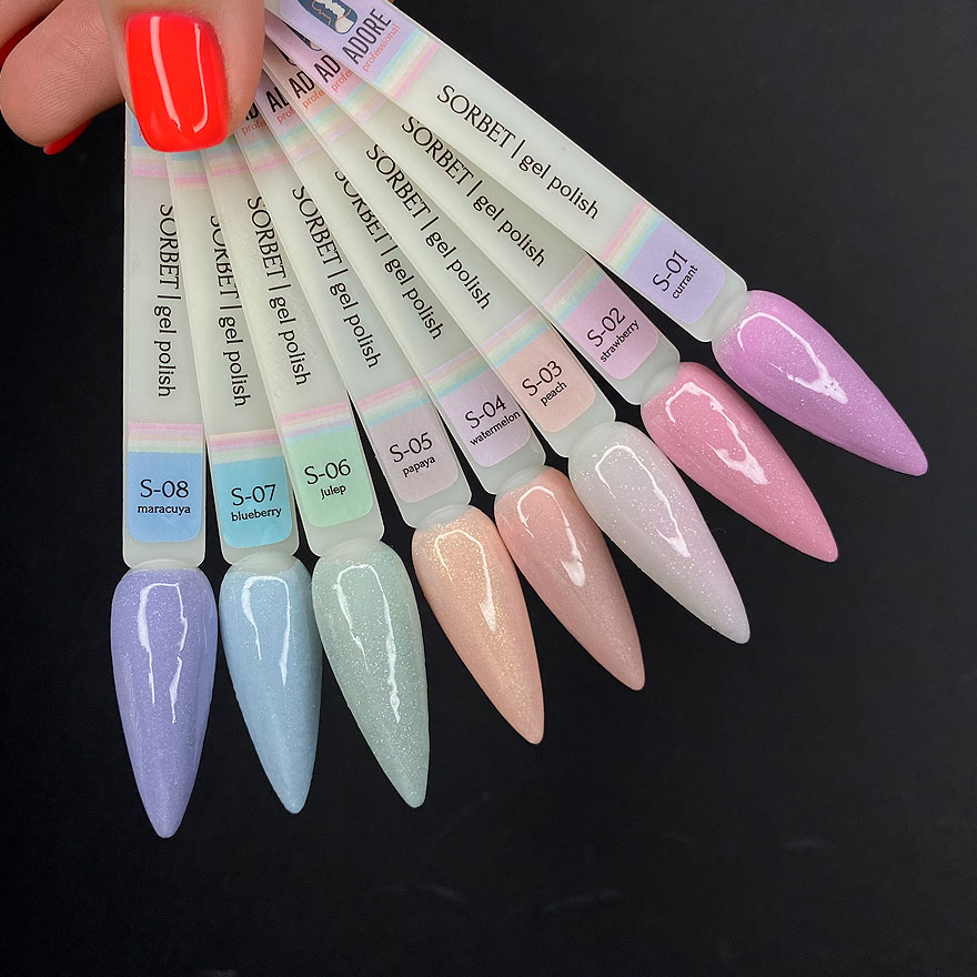 ADORE professional gelinis lakas S-08 MARACUYA, 8 ml - Image 3