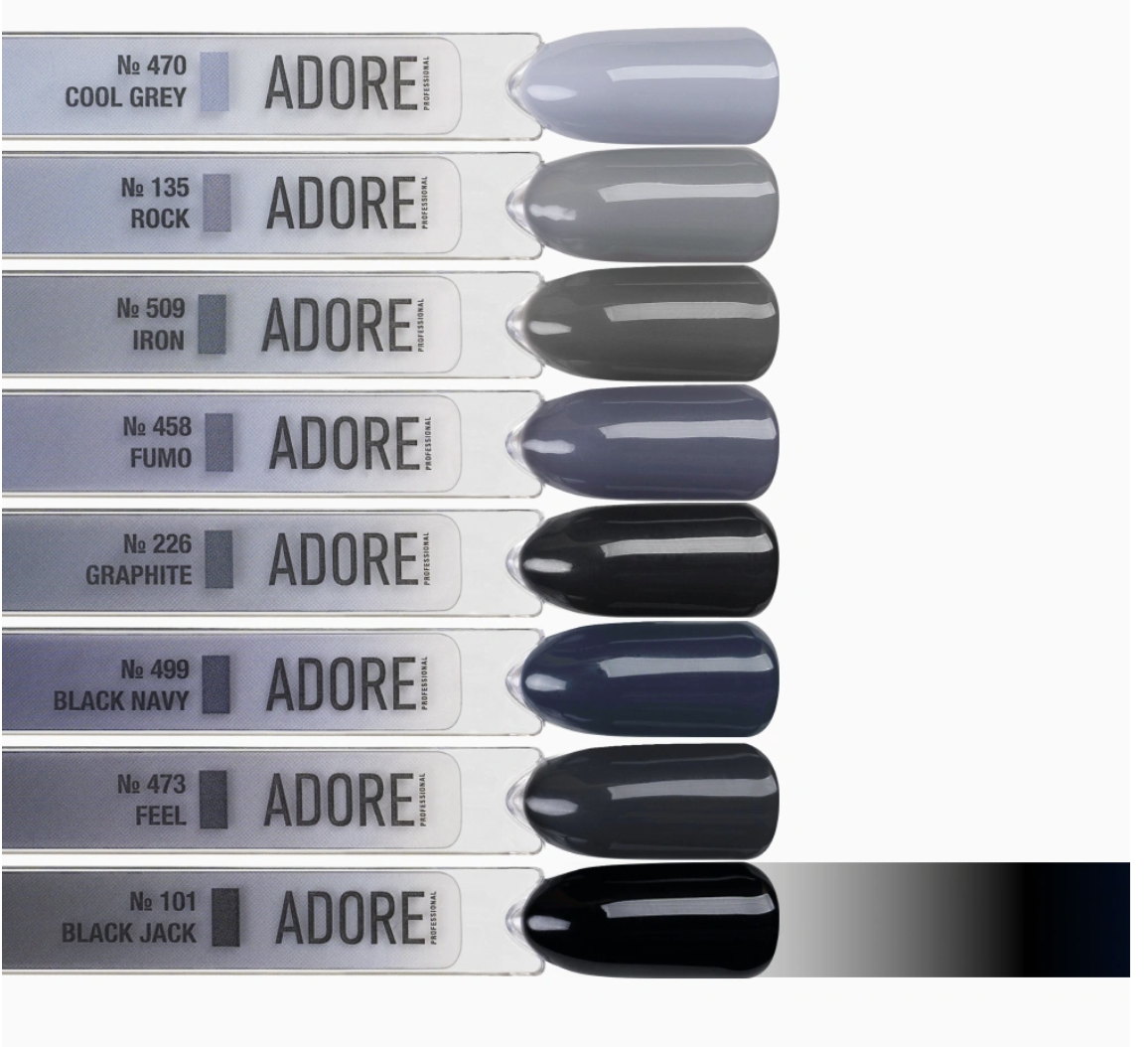 ADORE professional gelinis lakas Nr.101 BLACK JACK, 12 ml - Image 6